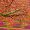 Sanskriti Vintage Saree Multi Pure Georgette Silk Printed Sari 5yd Craft Sustainable Fabric