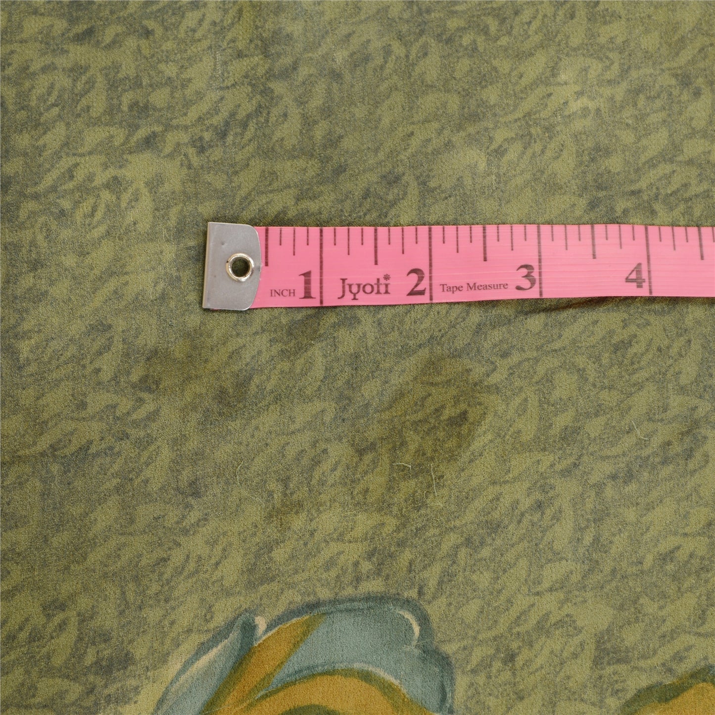 Sanskriti Vintage Saree Saffron Printed Pure Georgette Silk Sari Craft Sustainable Fabric