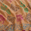 Sanskriti Vintage Sarees Purple Block Printed Pure Georgette Silk Sari Sustainable Fabric