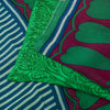 Sanskriti Vintage Sarees Green Pure Georgette Silk Printed Sari 5YD Craft Sustainable Fabric