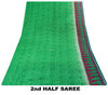 Sanskriti Vintage Sarees Green Pure Georgette Silk Printed Sari 5YD Craft Sustainable Fabric