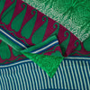 Sanskriti Vintage Sarees Green Pure Georgette Silk Printed Sari 5YD Craft Sustainable Fabric