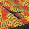 Sanskriti Vintage Sarees Yellow Pure Georgette Silk Printed Sari Craft Sustainable Fabric