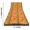 Sanskriti Vintage Sarees Yellow Pure Georgette Silk Printed Sari Craft Sustainable Fabric