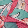 Sanskriti Vintage Pink/Blue Sarees Pure Georgette Silk Printed Sari Craft Sustainable Fabric