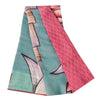 Sanskriti Vintage Pink/Blue Sarees Pure Georgette Silk Printed Sari Craft Sustainable Fabric
