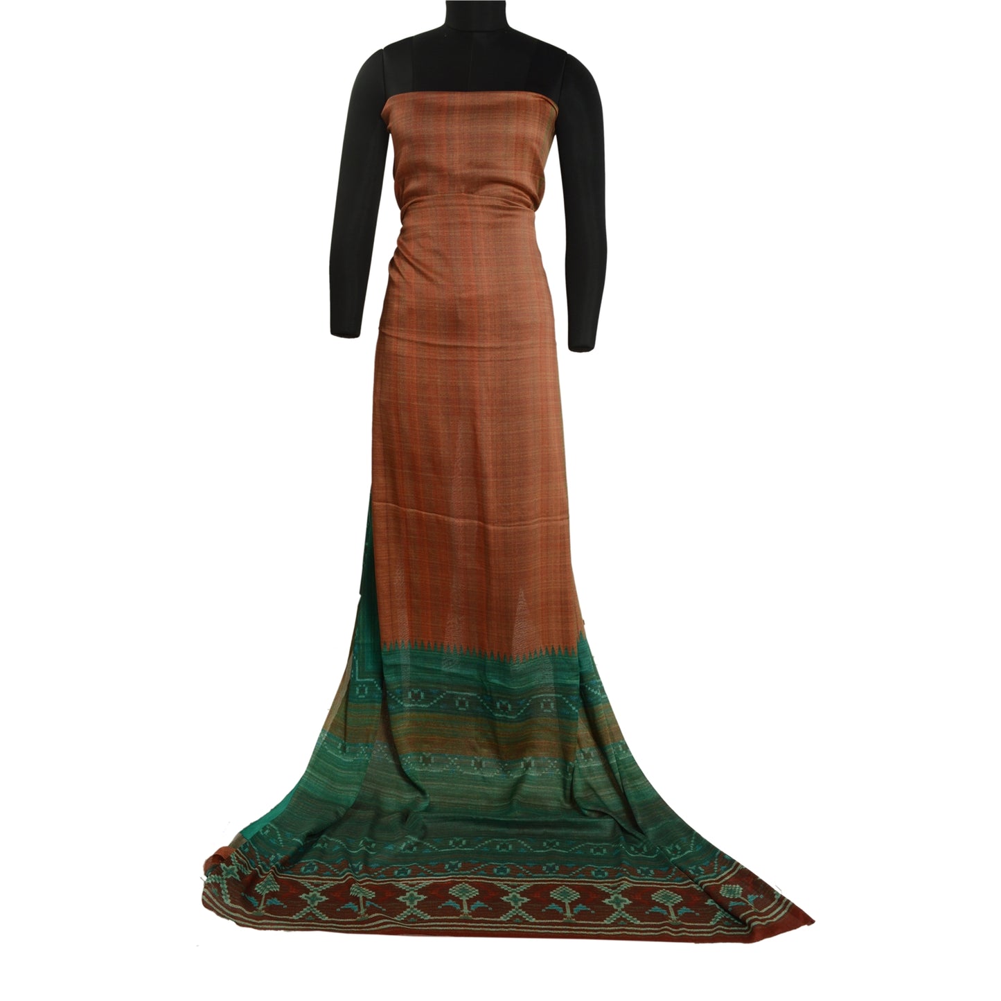 Sanskriti Vintage Sarees From India Orange Georgette Printed Sari Craft Sustainable Fabric