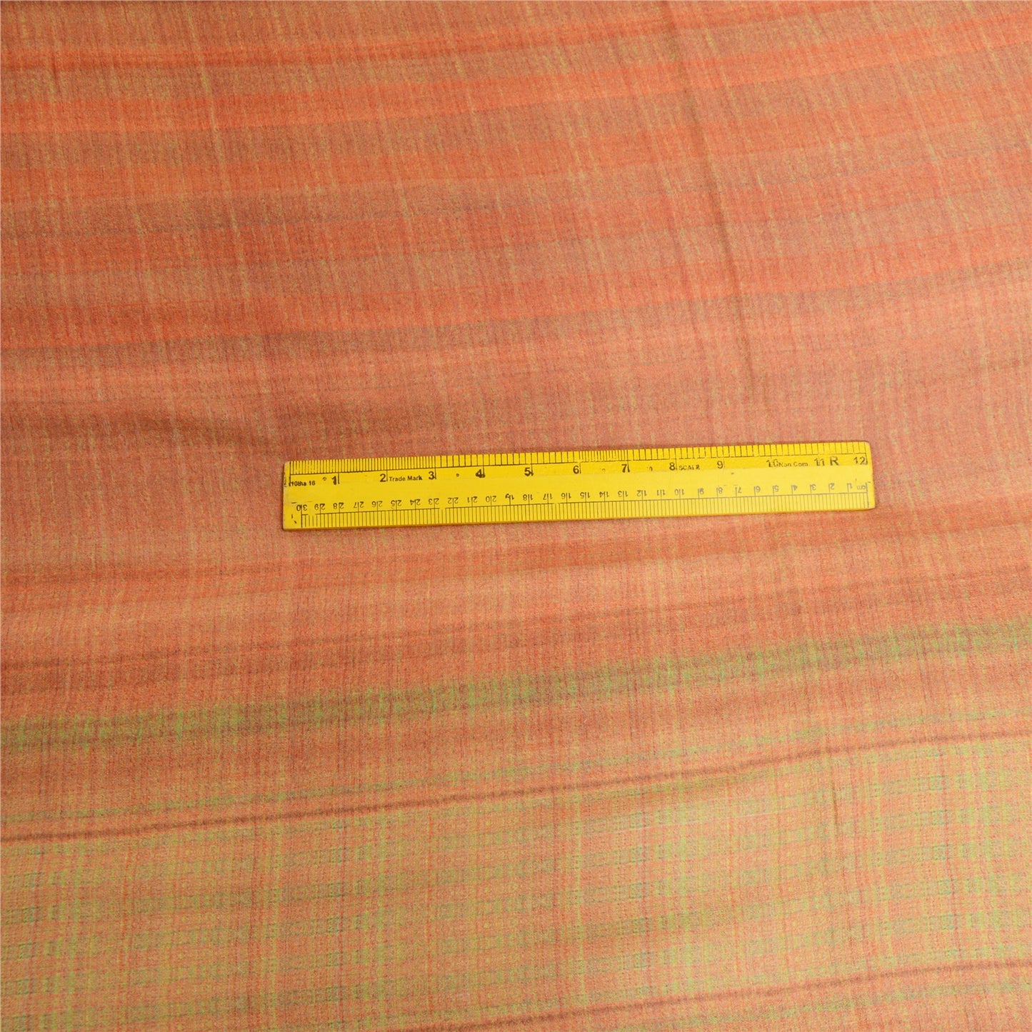 Sanskriti Vintage Sarees From India Orange Georgette Printed Sari Craft Sustainable Fabric