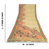 Sanskriti Vintage Sarees Cream Zari Work Pure Georgette Print Sari Craft Sustainable Fabric