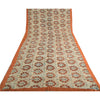 Sanskriti Vintage Sarees Peach Pure Georgette Silk Printed Sari 5yd Craft Sustainable Fabric