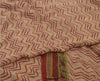 Sanskriti Vintage Sarees Pink/Red Pure Georgette Silk Printed Sari Craft Sustainable Fabric