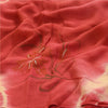 Sanskriti Vintage Sarees Red TieDye Pure Georgette Silk Print Sari Craft Sustainable Fabric