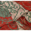 Sanskriti Vintage Sarees Red/Green Pure Georgette Silk Print Sari Craft Fabric