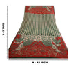 Sanskriti Vintage Sarees Red/Green Pure Georgette Silk Print Sari Craft Fabric