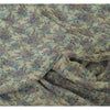 Sanskriti Vintage Sarees Ivory/Blue Pure Chiffon Silk Printed Sari Craft Sustainable Fabric