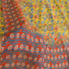 Sanskriti Vintage Sarees Yellow Pure Chiffon Silk Printed Sari Soft Craft Sustainable Fabric