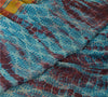 Sanskriti Vintage Sarees Blue Tie-Dye Pure Georgette Silk Sari 5yd Craft Sustainable Fabric
