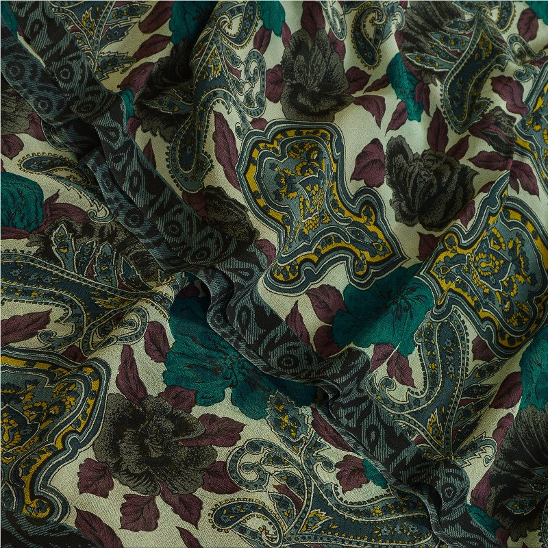 Sanskriti Vintage Sarees Multi Pure Georgette Silk Printed Sari 5yd Craft Sustainable Fabric