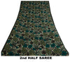 Sanskriti Vintage Sarees Multi Pure Georgette Silk Printed Sari 5yd Craft Sustainable Fabric