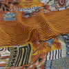 Sanskriti Vintage Sarees Multi Pure Georgette Silk Printed Sari 5yd Craft Fabric