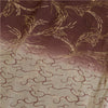 Sanskriti Vintage Sarees Indian Brown Pure Chiffon Silk Print Sari Craft Sustainable Fabric