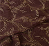 Sanskriti Vintage Sarees Indian Brown Pure Chiffon Silk Print Sari Craft Sustainable Fabric