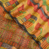 Sanskriti Vintage Sarees Multi Pure Georgette Silk Printed Sari 5yd Craft Sustainable Fabric