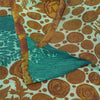 Sanskriti Vintage Sarees Blue/Brown Pure Georgette Silk Print Sari Craft Sustainable Fabric