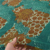 Sanskriti Vintage Sarees Blue/Brown Pure Georgette Silk Print Sari Craft Sustainable Fabric