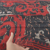 Sanskriti Vintage Sarees Black/Red Pure Georgette Silk Printed Sari Craft Sustainable Fabric
