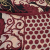 Sanskriti Vintage Sarees Red/Black Pure Georgette Silk Printed Sari 5yd Sustainable Fabric