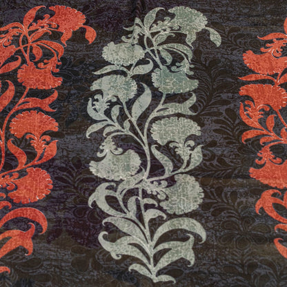 Sanskriti Vintage Sarier Beige Ren Georgette Silke Trykt Sari 5yd Håndværk Bæredygtigt Stoff