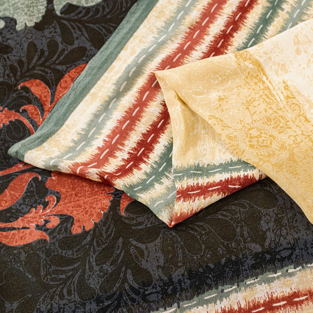 Sanskriti Vintage Sarier Beige Ren Georgette Silke Trykt Sari 5yd Håndværk Bæredygtigt Stoff