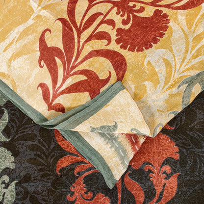 Sanskriti Vintage Sarier Beige Ren Georgette Silke Trykt Sari 5yd Håndværk Bæredygtigt Stoff