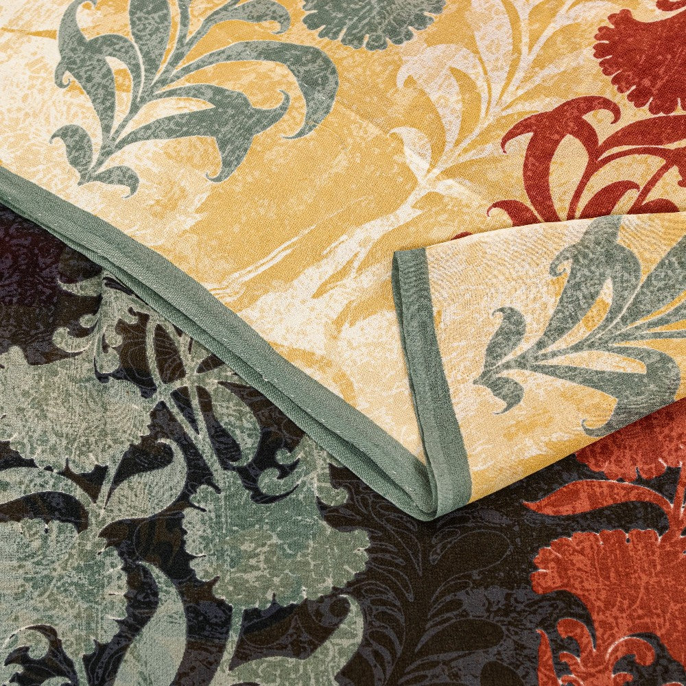 Sanskriti Vintage Sarier Beige Ren Georgette Silke Trykt Sari 5yd Håndværk Bæredygtigt Stoff