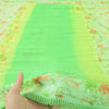 Sanskriti Vintage Sarees Green Pure Georgette Silk Printed Sari 5yd Craft Sustainable Fabric