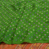 Sanskriti Vintage Sarees Green/Orange Pure Crepe Silk Sari Printed Craft Sustainable Fabric