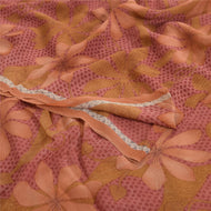 Sanskriti Vintage Sarees Multicolor Pure Georgette Silk Print Sari Craft Fabric