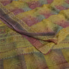 Sanskriti Vintage Sarees Multi Pure Georgette Silk Printed Sari 5yd Craft Sustainable Fabric