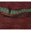 Sanskriti Vintage Sarees Dark Red Pure Georgette Silk Printed Sari Craft Sustainable Fabric