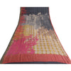 Sanskriti Vintage Sarees Pure Georgette Silk Printed Woven Sari Craft Fabric