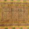 Sanskriti Vintage Sarees Olive Green Pure Georgette Silk Print Sari Craft Sustainable Fabric