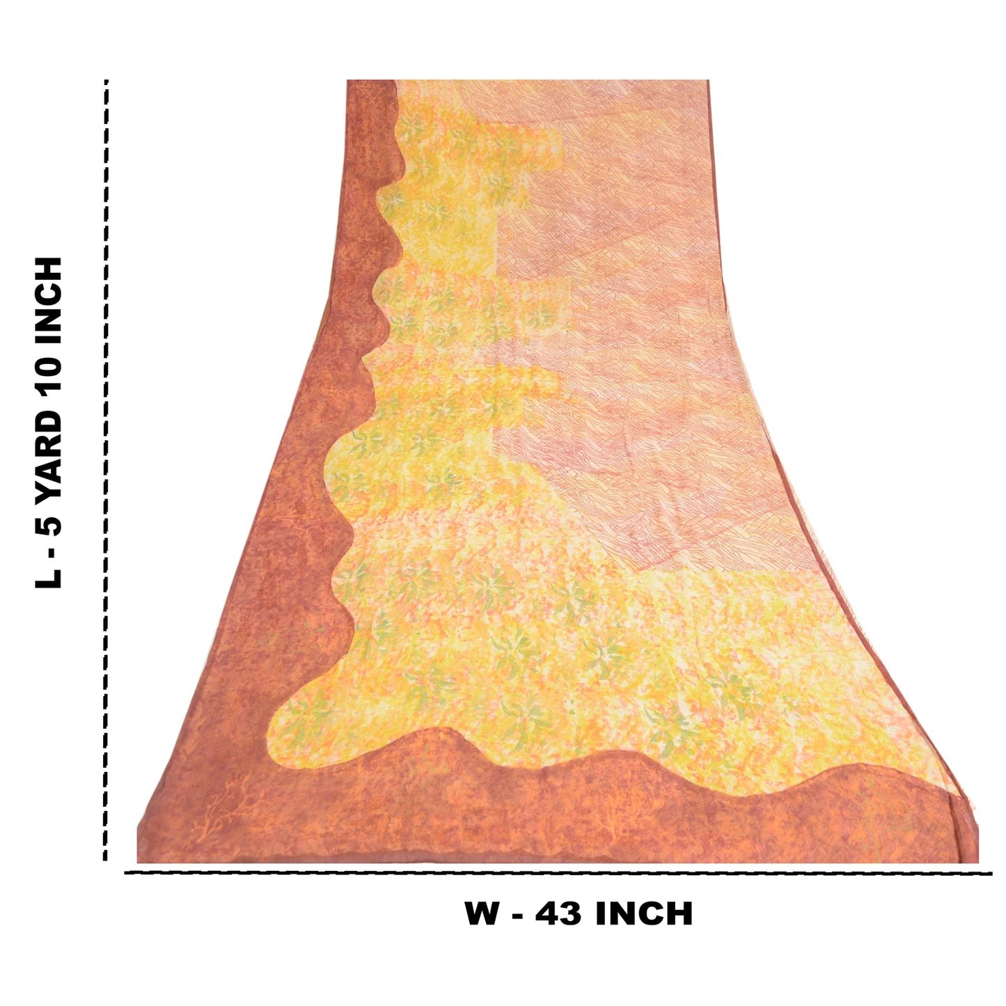 Sanskriti Vintage Sarees Multi Pure Georgette Silk Printed Sari Craft Sustainable Fabric