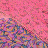 Sanskriti Vintage Sarees Pink Pure Georgette Silk Printed Sari 6yd Craft Sustainable Fabric
