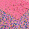 Sanskriti Vintage Sarees Pink Pure Georgette Silk Printed Sari 6yd Craft Sustainable Fabric