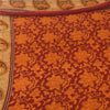 Sanskriti Vintage Sarees Pure Georgette Red/Orange Printed Sari 5yd Craft Sustainable Fabric