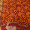 Sanskriti Vintage Sarees Pure Georgette Red/Orange Printed Sari 5yd Craft Sustainable Fabric