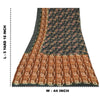 Sanskriti Vintage Sarees Dark Gray Pure Georgette Silk Printed Sari Craft Sustainable Fabric