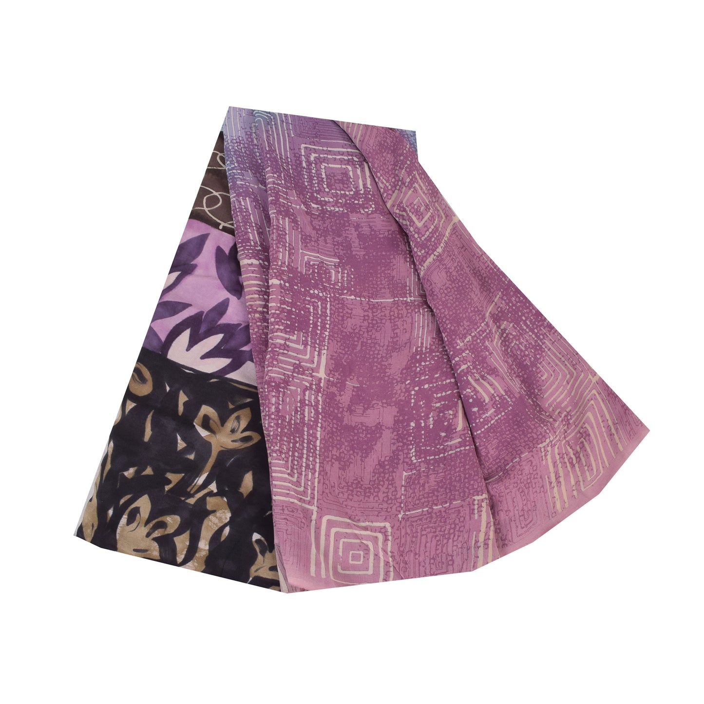 Sanskriti Vintage Sarees Multi Pure Georgette Silk Printed Sari Craft Sustainable Fabric