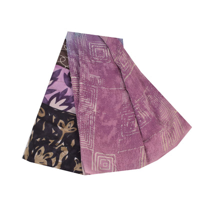 Sanskriti Vintage Sarees Multi Pure Georgette Silk Printed Sari Craft Sustainable Fabric